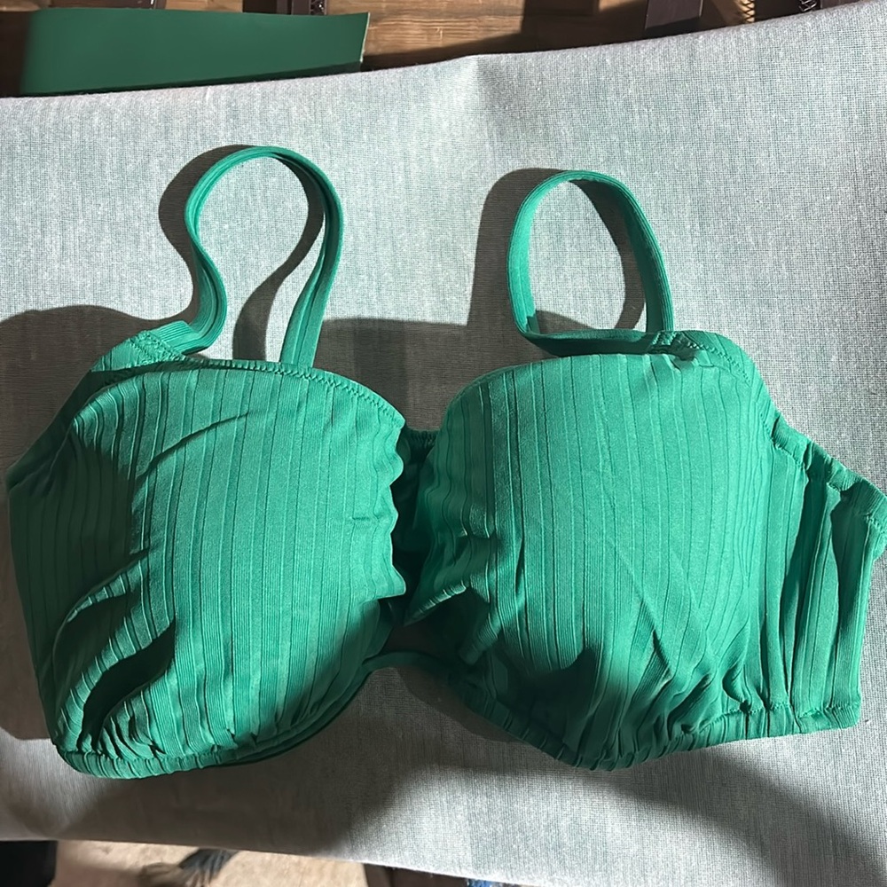 Target Green Cupped Bikini Top
